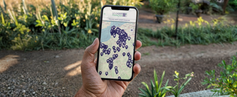 Smartphone visualisant l'application mobile Automat-e click and collect
