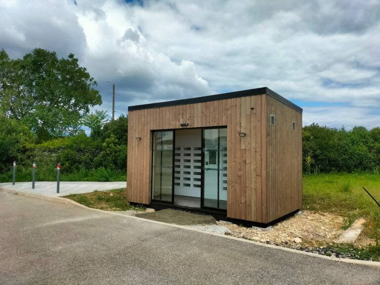 bâtiment modulaire en bois Automat-e chez un client
