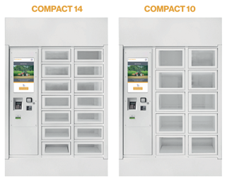 Schéma de nos 2 machines distributrices Compact 10 et 14 casiers