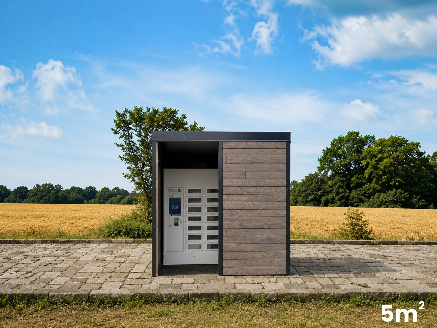 Espace boutique Automat-e dans un champ